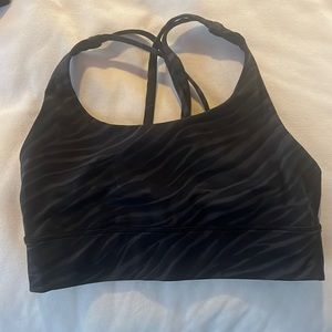 Lululemon Tiger print cross back sports bra size 8